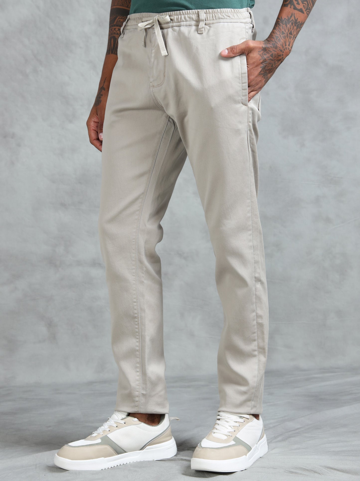 Mud Cotton Lycra Solid Pyjama