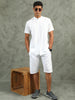 White Regular Fit Solid Co-ord Sets
