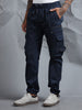 Cotton Blend  Navy Cargo Pant with 6 Pockets