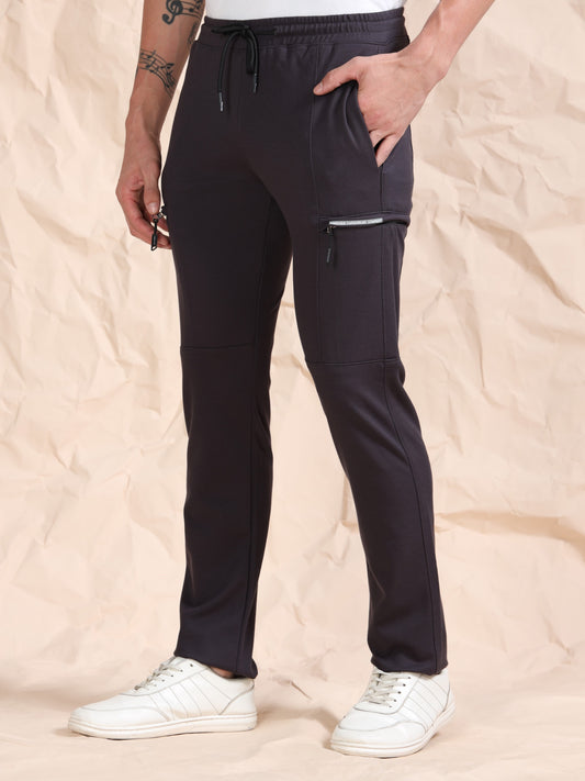 Stretchable Dark Grey Track Pant