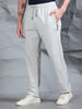Light Grey Blend Knitted Stretchable Track Pant