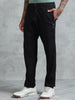 Black Cotton Lycra Solid Pyjama