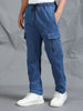 Cotton Lycra Stone  Cargo Pant with 7 Pockets  Elasticated Waistband