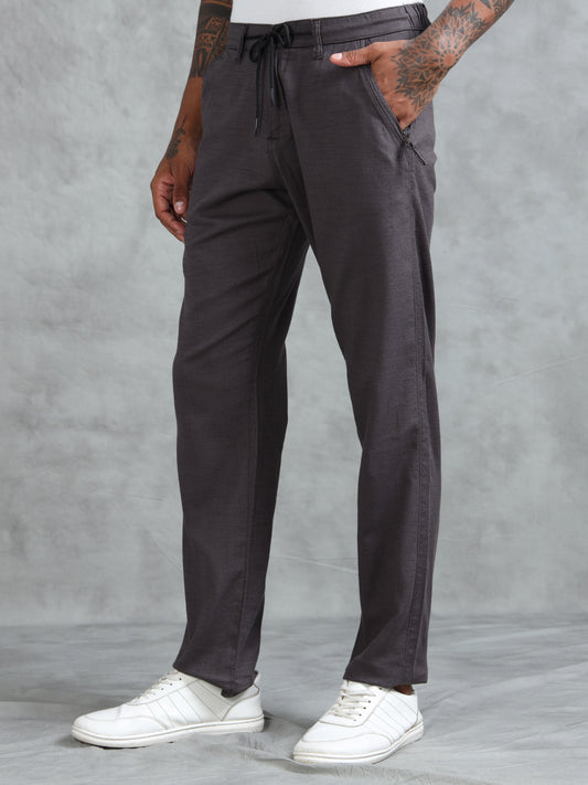 Dark Grey 100% Cotton Solid Pyjama