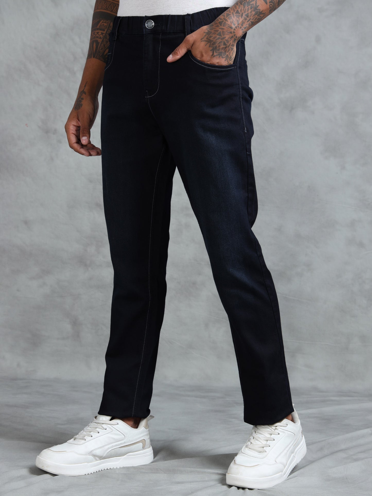 Raw Solid Cotton Lycra Pyjama