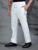 White Blend Knitted Stretchable Track Pant