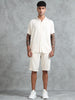 Cotton Viscose Linen Blend Natural Cord Set