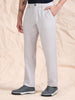 Stone Cotton Linen Solid Mid Rise Pyjama