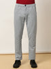 Yarn Dyed Elasticated  Waist Zip Pocket Blue Lounge Pants