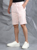 Cotton Lycra Casual Light Pink Printed Shorts