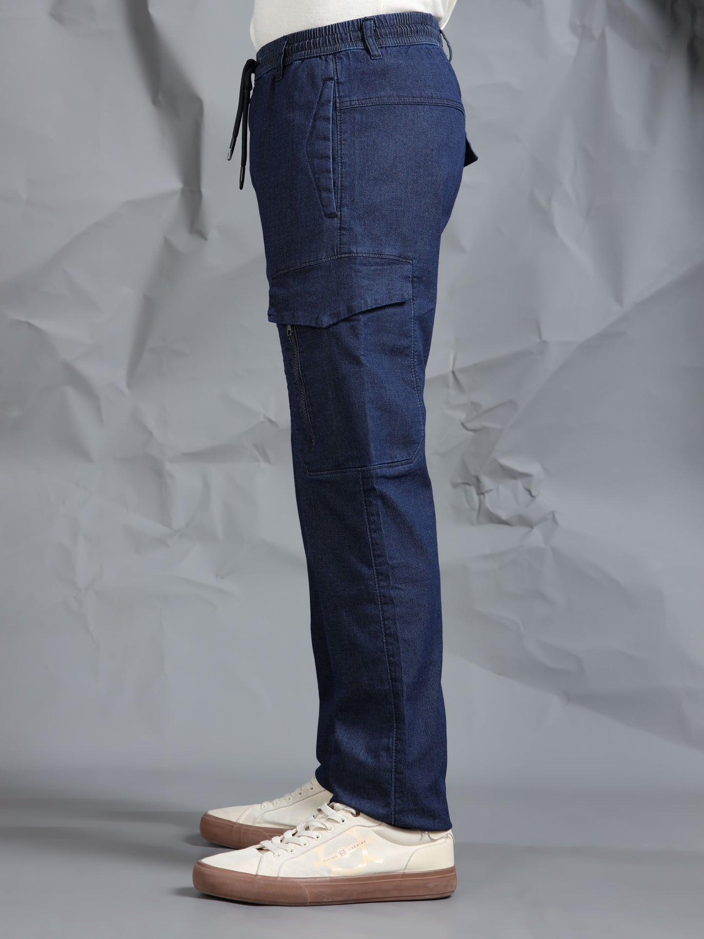 Cotton Lycra DMX  Cargo Pant with 7 Pockets  Elasticated Waistband