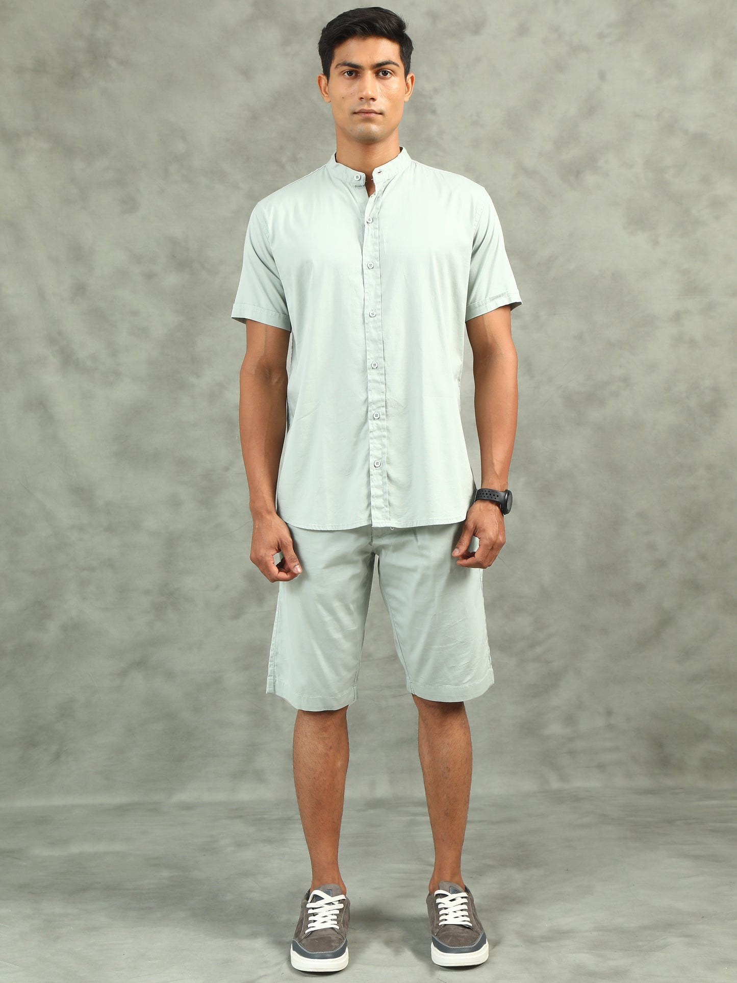 Mint Regular Fit Solid Co-ord Sets