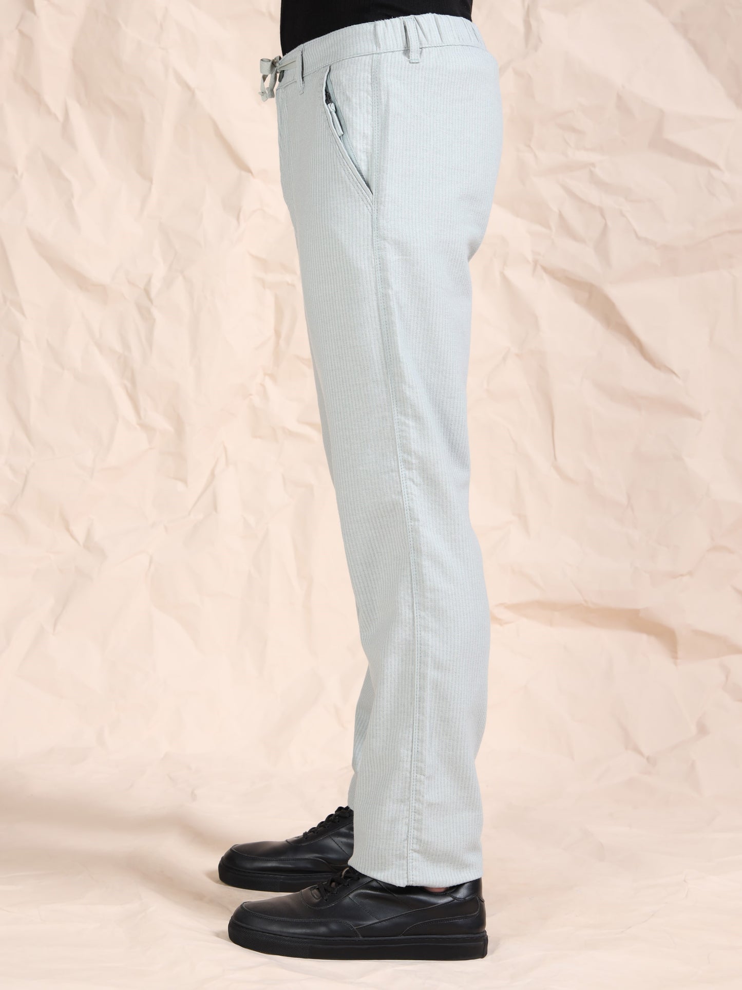 Green Cotton Striped Mid Rise Pyjama