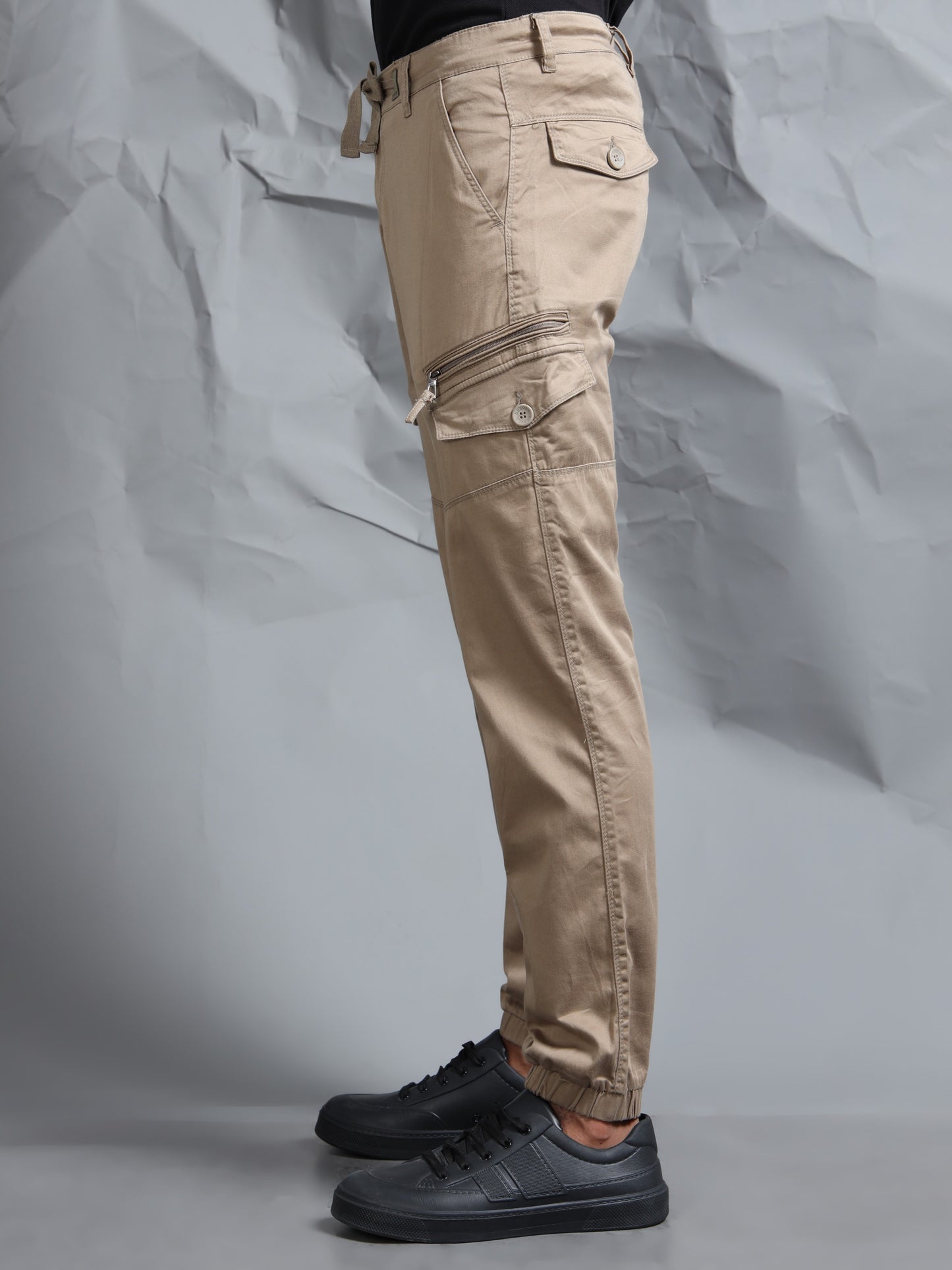 Cotton Lycra Mud   Cargo Pants with 7 Pockets