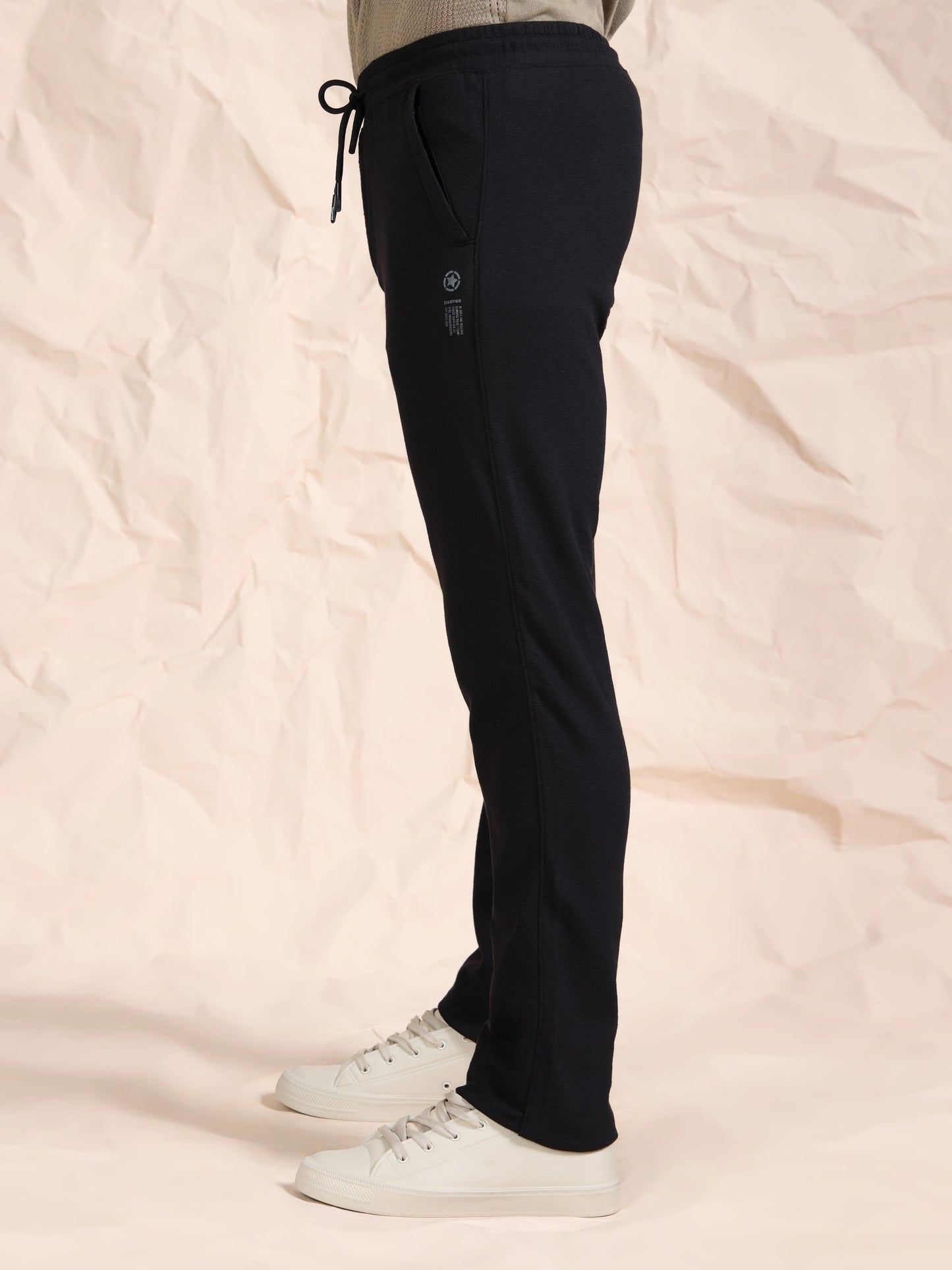 Stretchable Black Track Pant