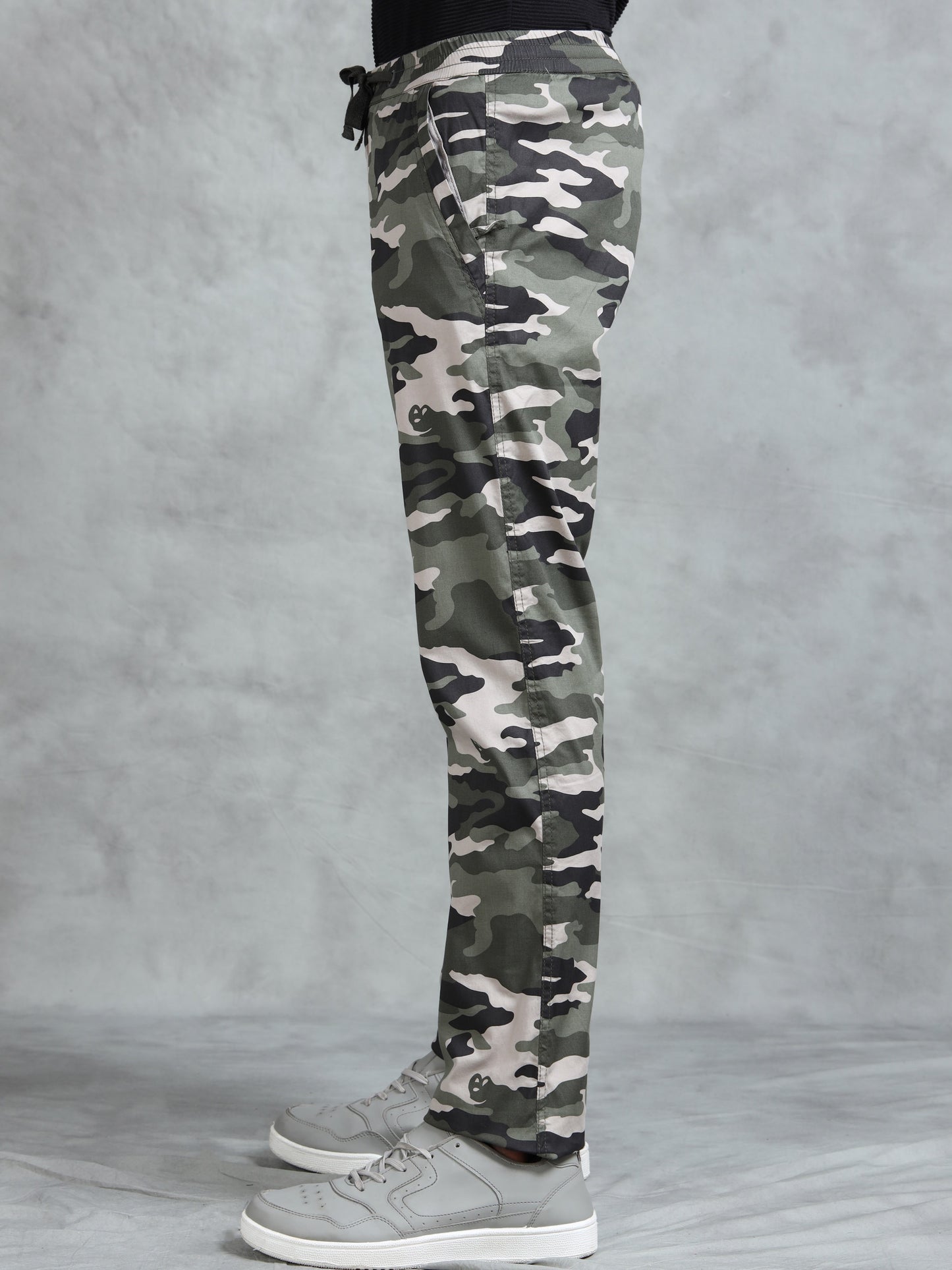 Ash Camo Print Cotton Lycra  Pyjama