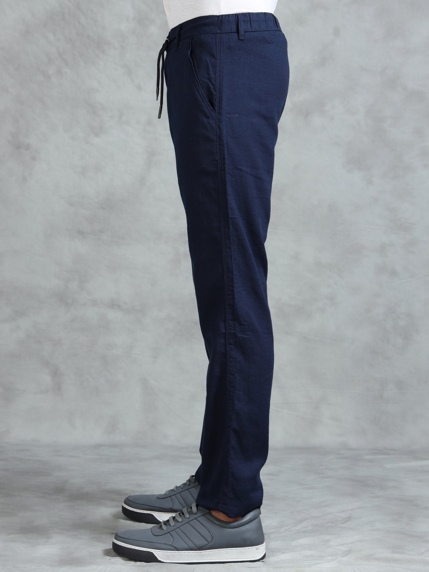 Navy 100% Cotton Solid Pyjama