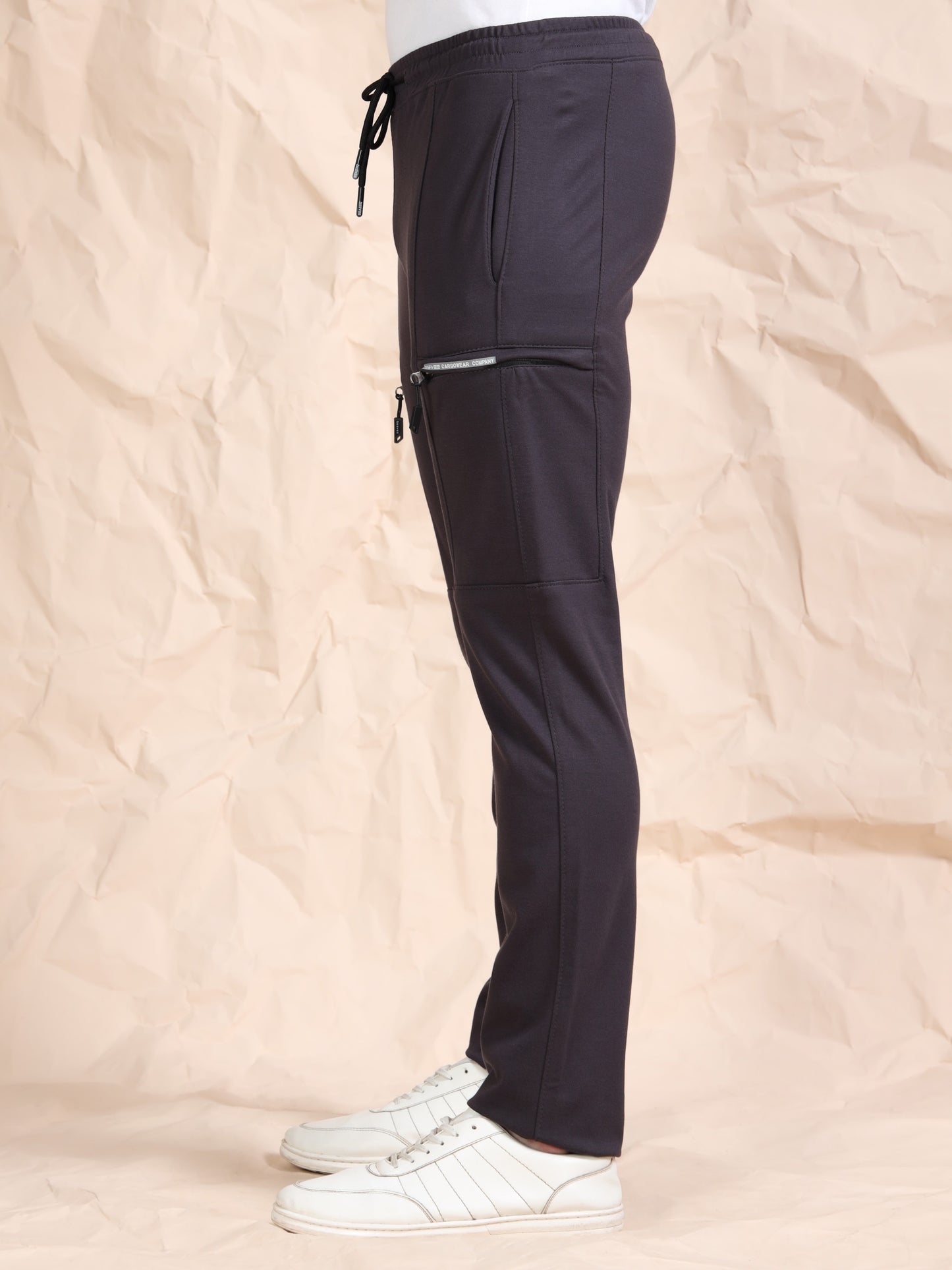 Stretchable Dark Grey Track Pant