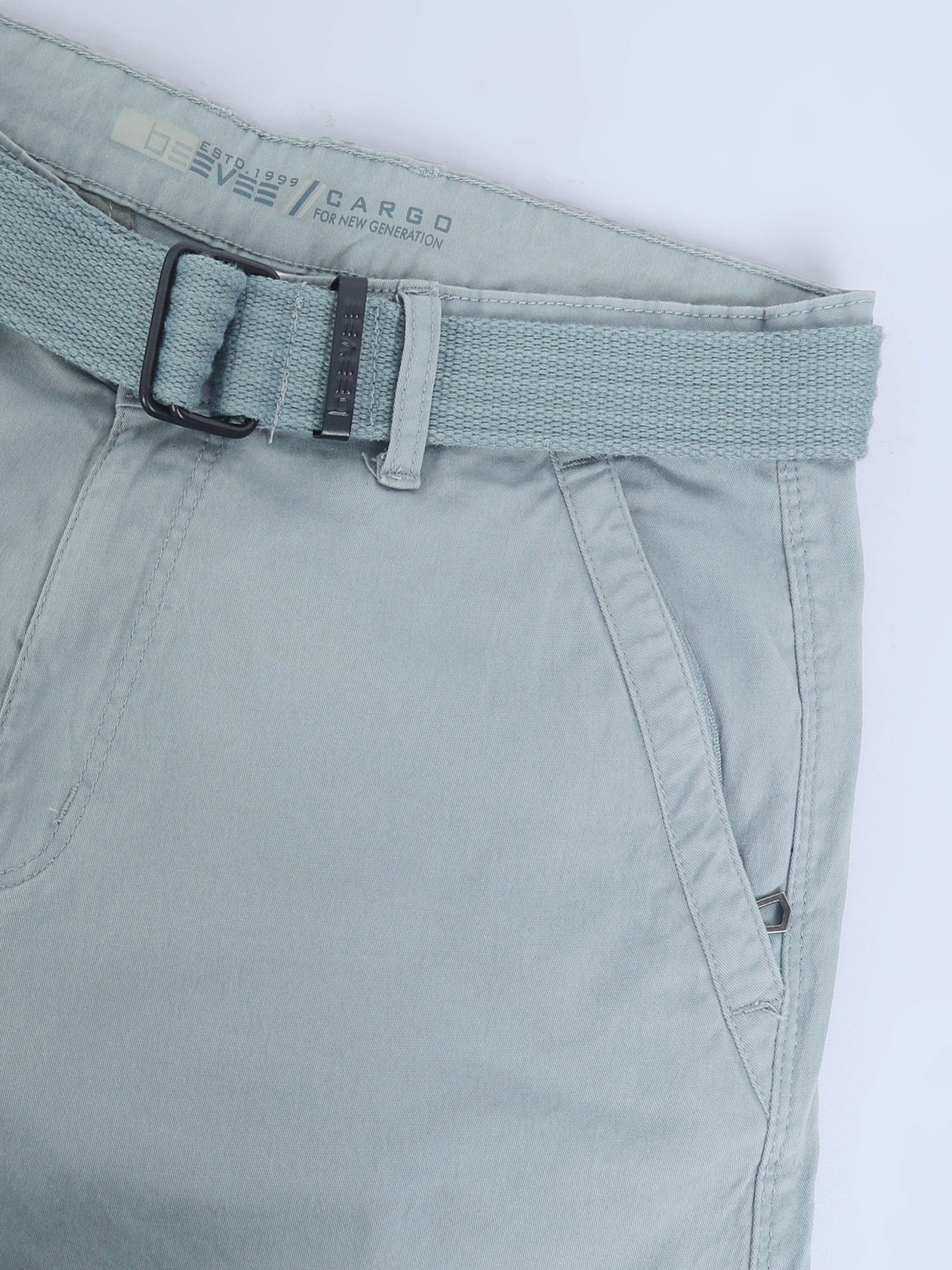 Cotton Lycra Steel Grey  Mid Rise Cargo Pant with 7 Pockets