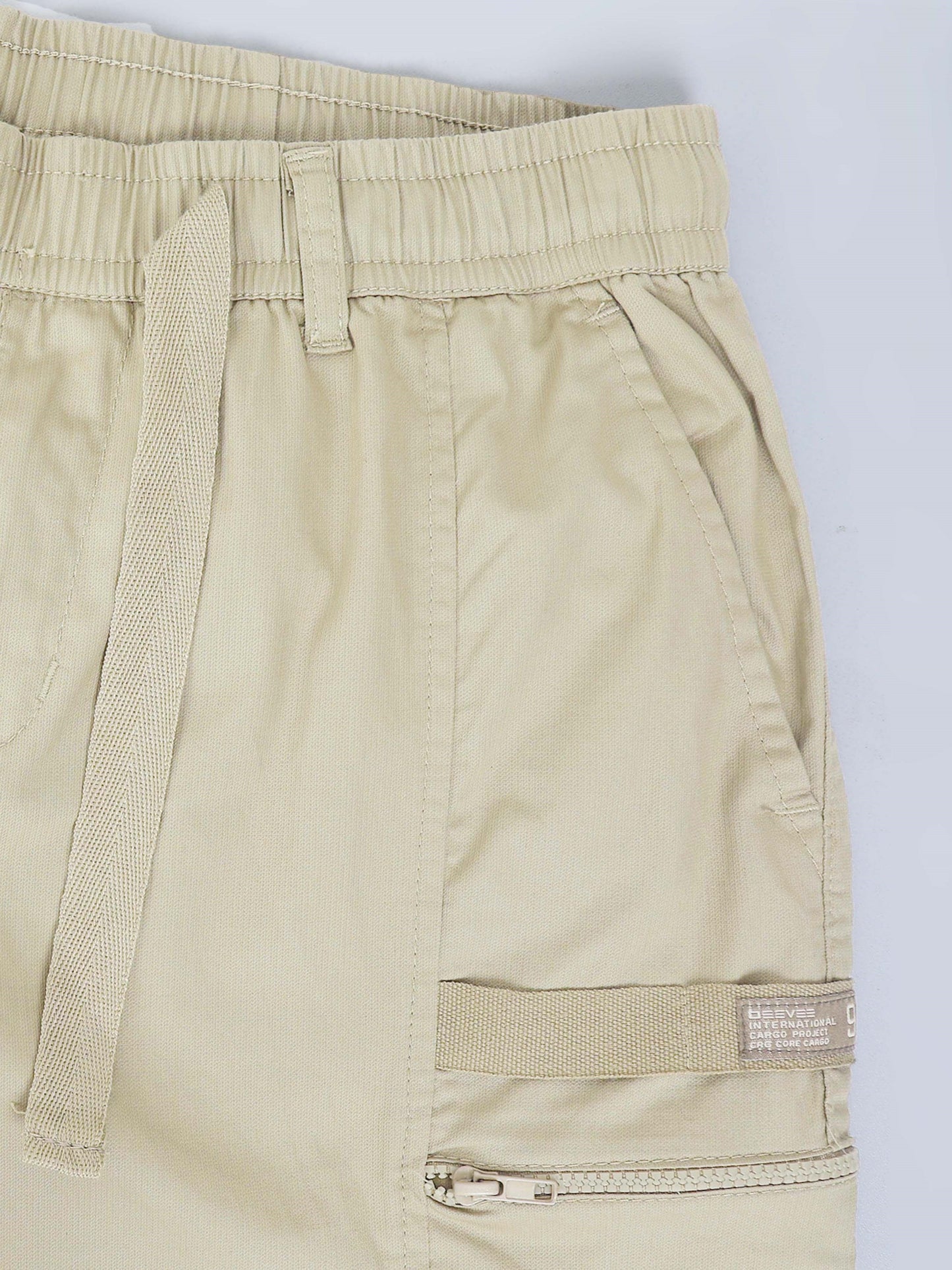 Cotton Blend  Khaki Cargo Pant with 6 Pockets
