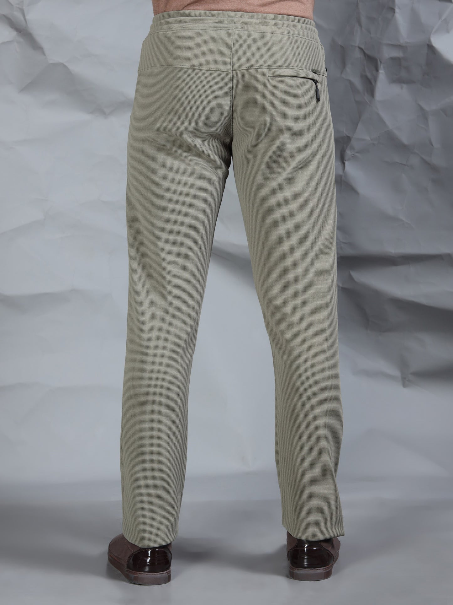 Waffle Structured Light Olive Track Pant