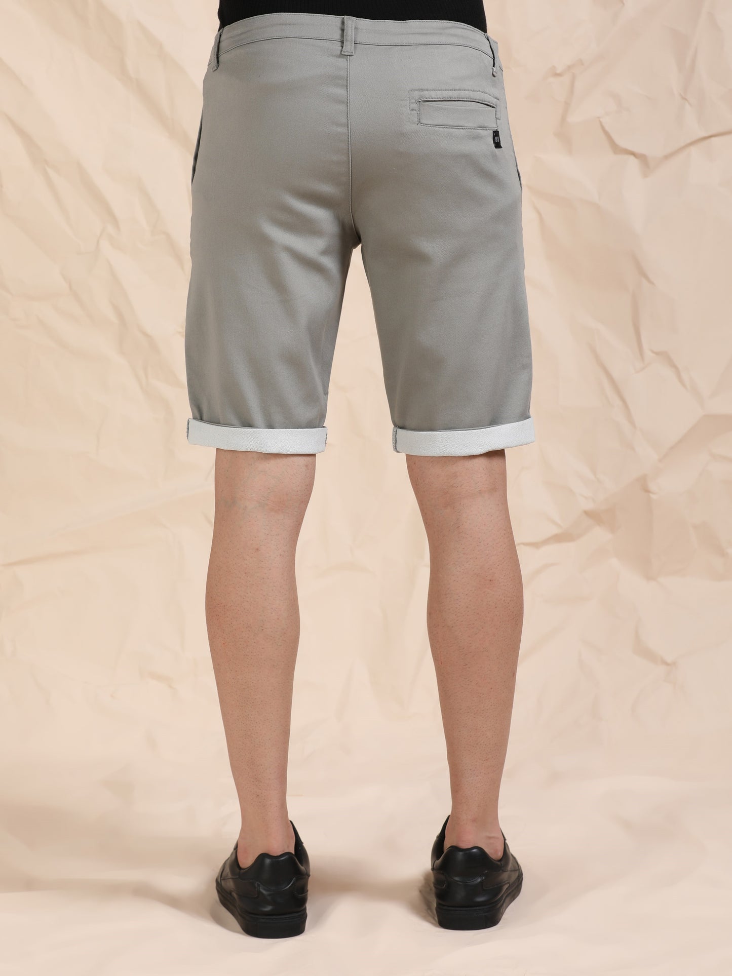 Cotton Lycra Light Grey Shorts