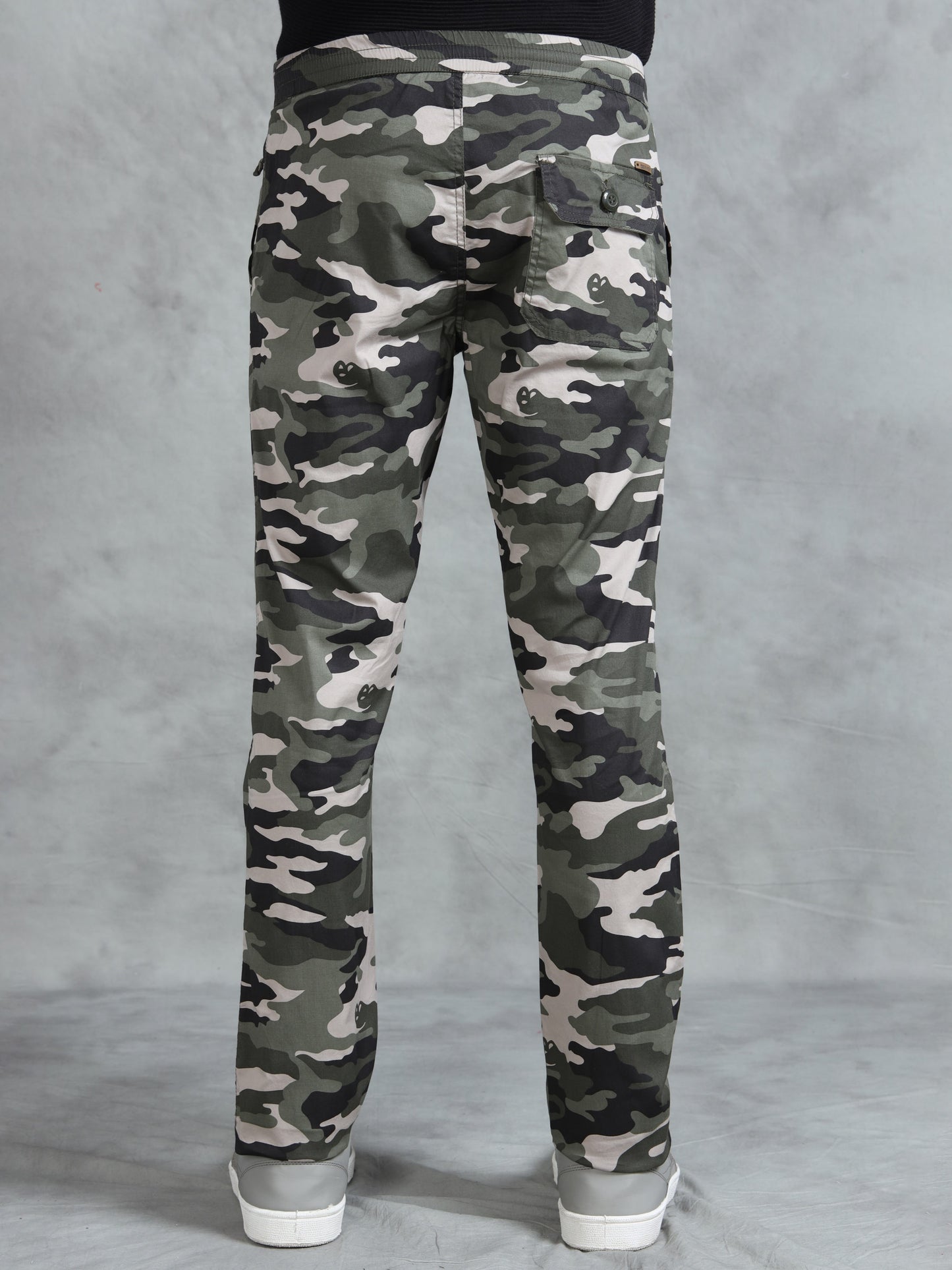 Ash Camo Print Cotton Lycra  Pyjama