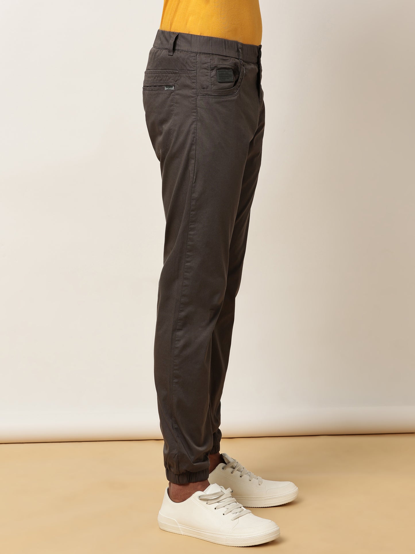 Grey Elasticated Waist Stretchable Jogger Lounge Pants