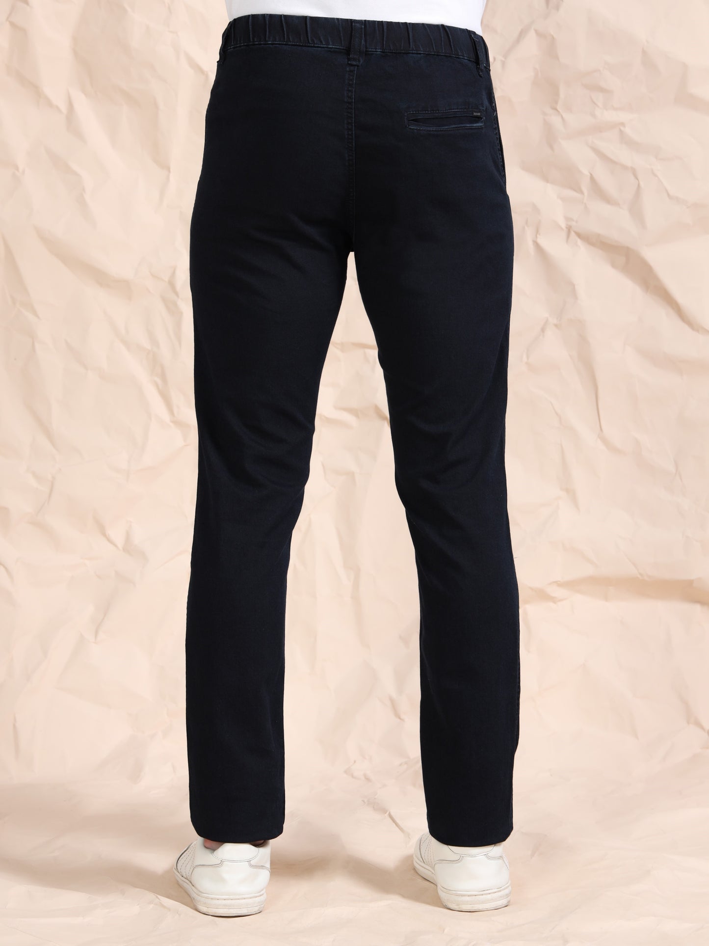 Indigo Denim Cotton Blend Solid Mid Rise Pyjama