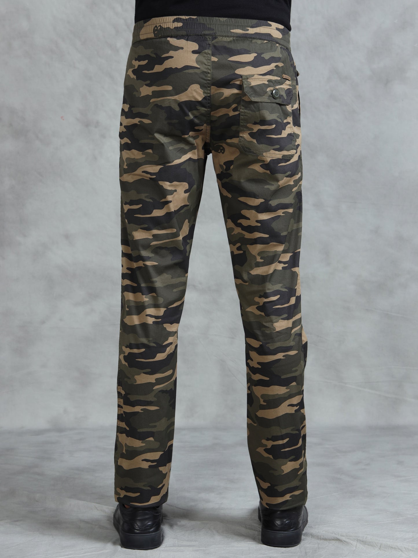 Olive Camo Print Cotton Lycra  Pyjama