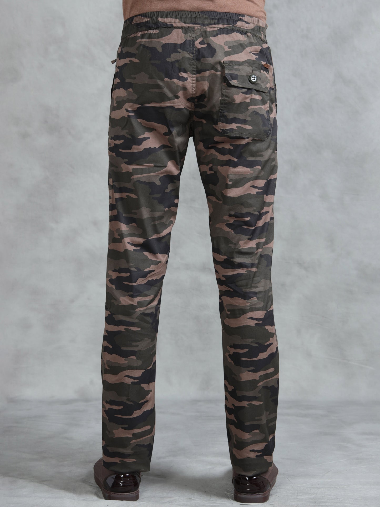 Grey Camo Print Cotton Lycra  Pyjama