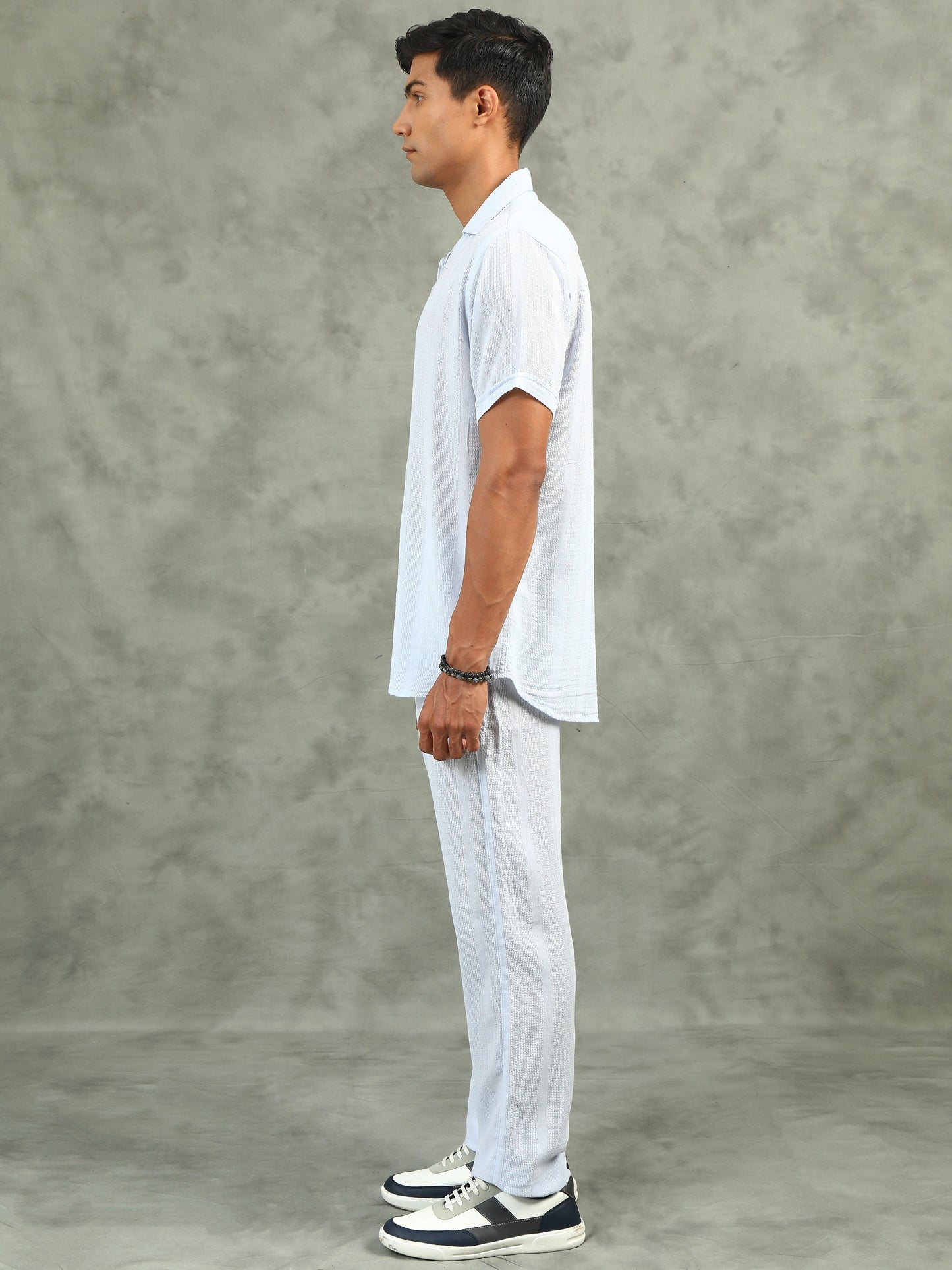Grey Regular Fit Full-Length Casual Co-ord Set