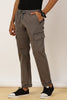 Elasticated Waist Multi Pocket Stretchable Grey Cargo