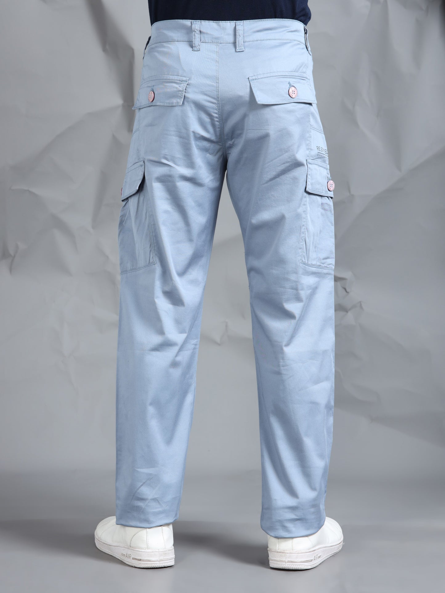 Cotton Lycra M Blue  Cargo Pant with 6 Pockets