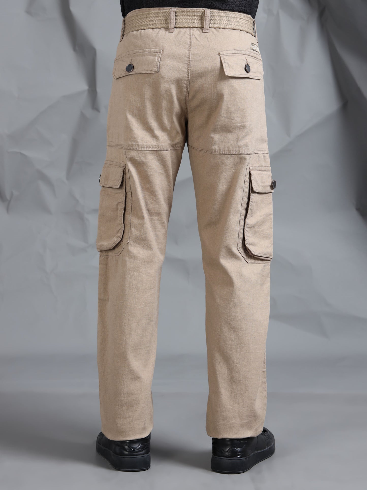 Cotton Lycra  Mud Mid Rise Cargo Pant with 8 Pockets
