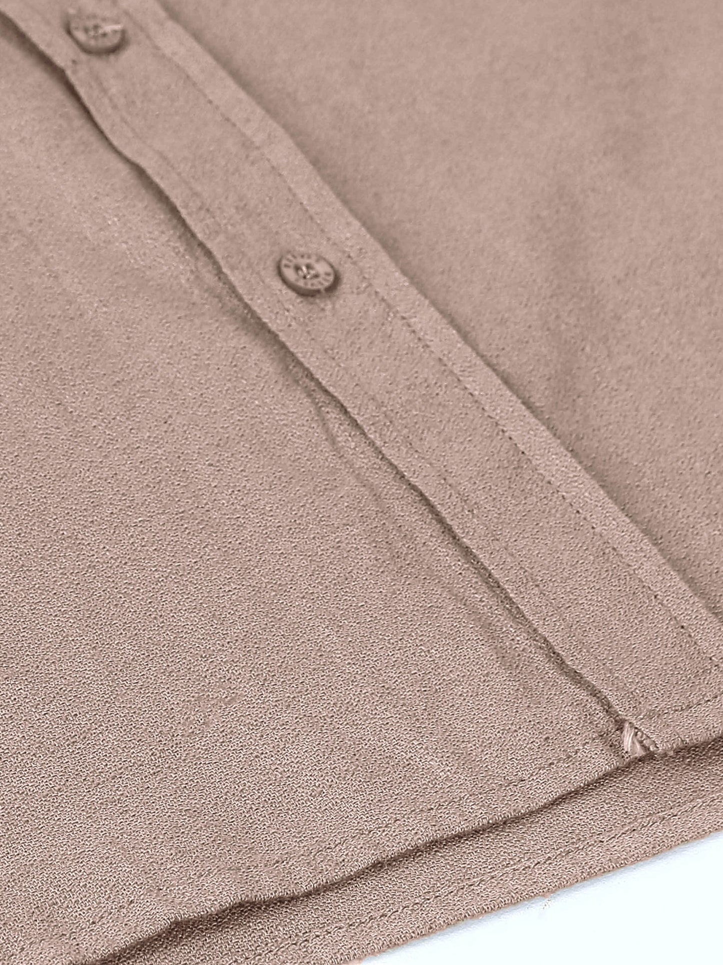 Full Sleeve Double Pocket Khaki Shirt