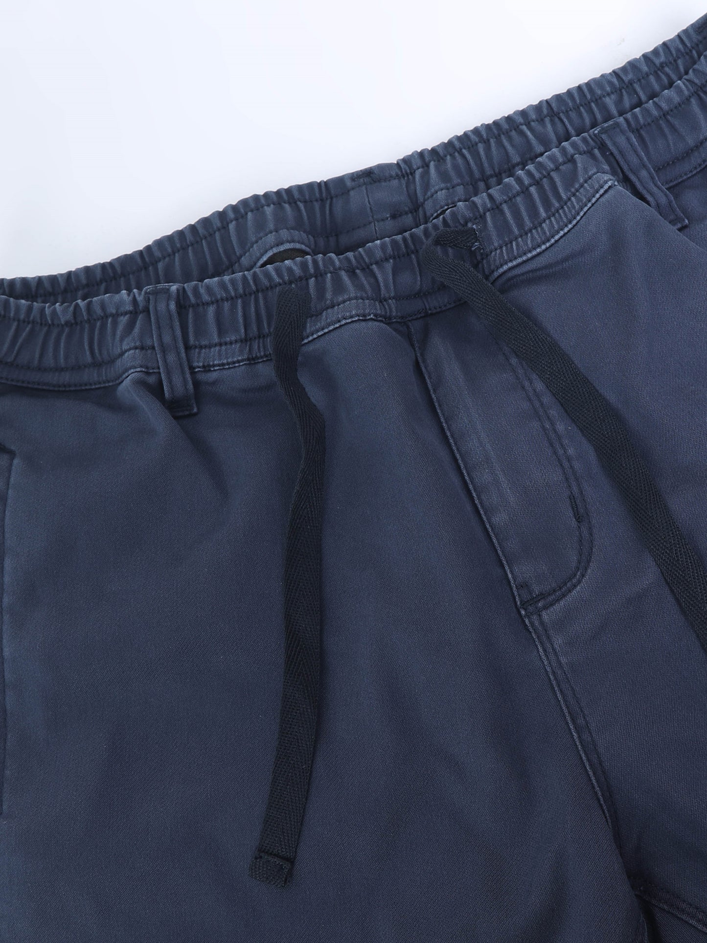Navy Cotton Lycra Solid Pyjama