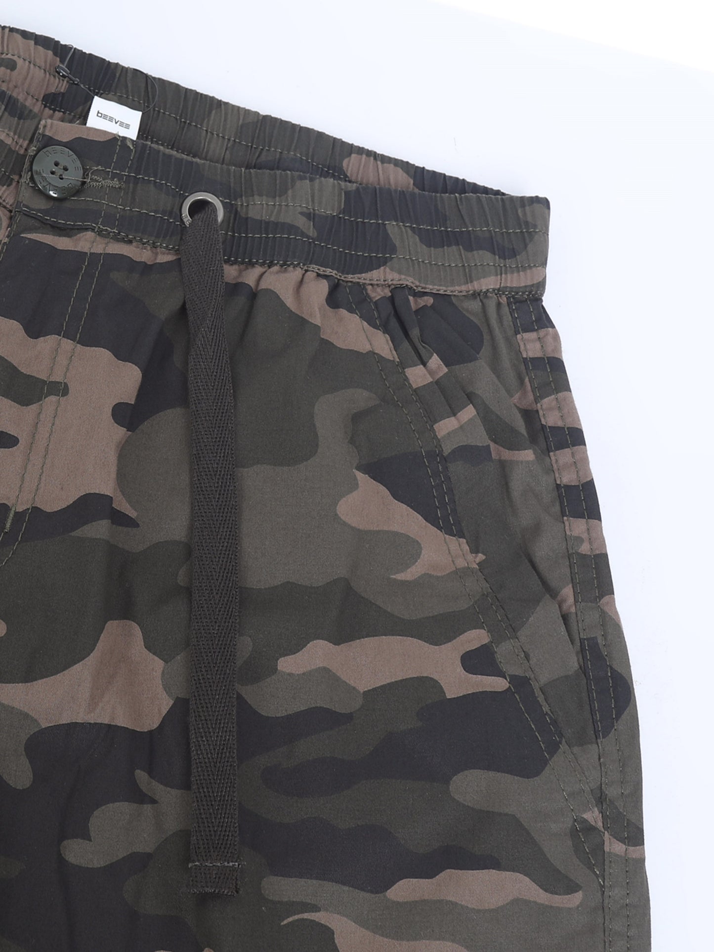Grey Camo Print Cotton Lycra  Pyjama