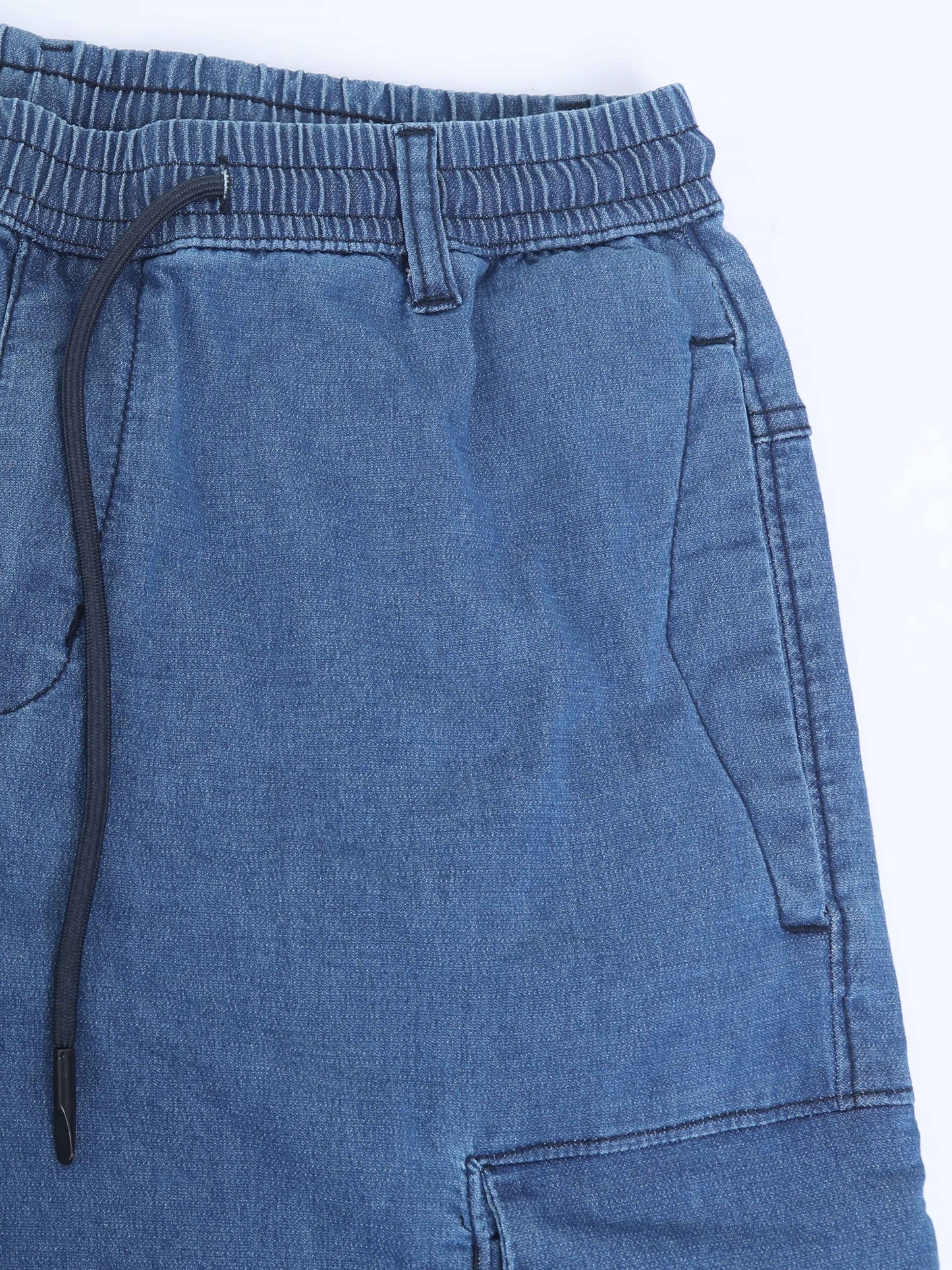 Cotton Lycra Stone  Cargo Pant with 7 Pockets  Elasticated Waistband