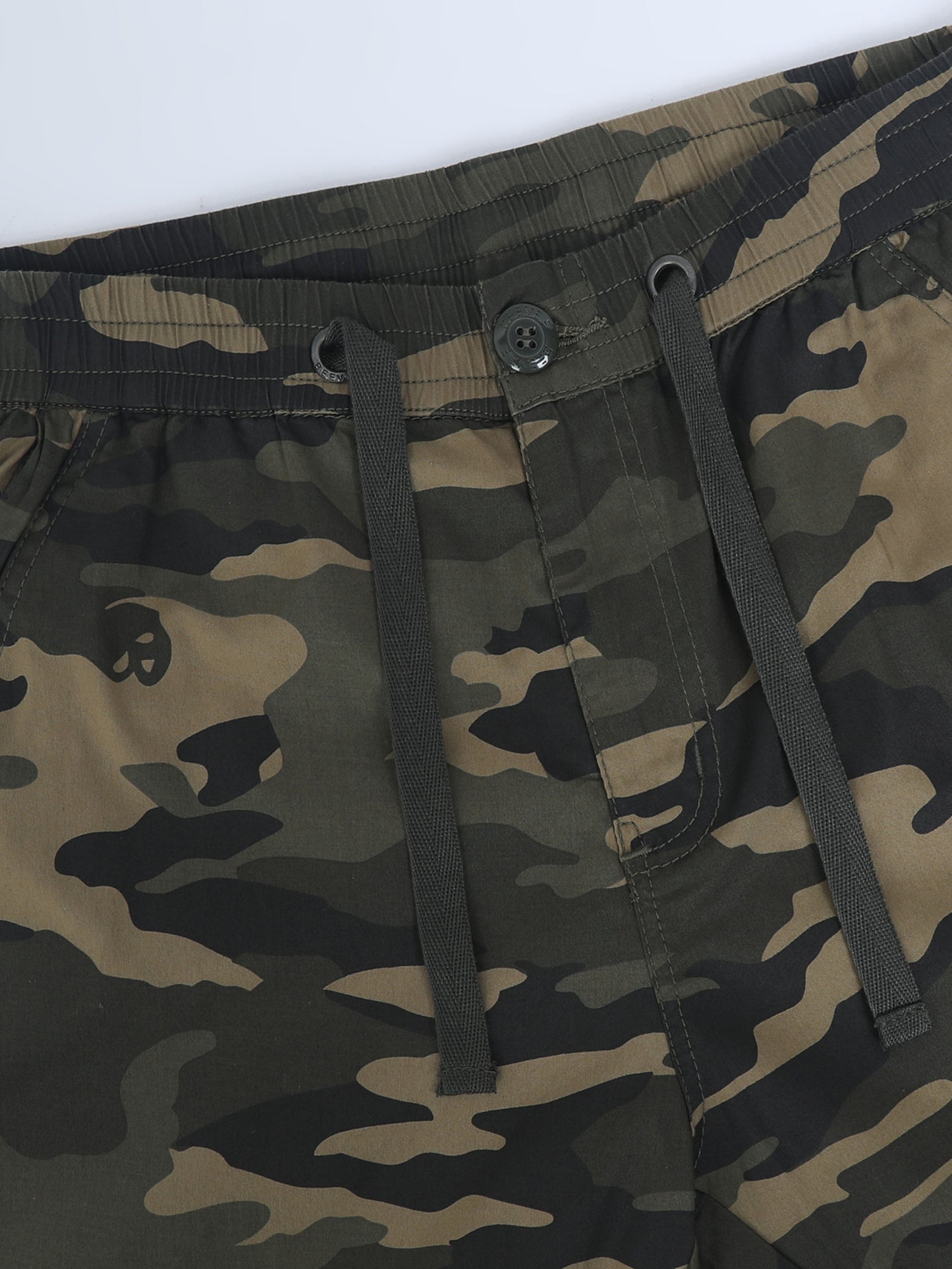 Olive Camo Print Cotton Lycra  Pyjama