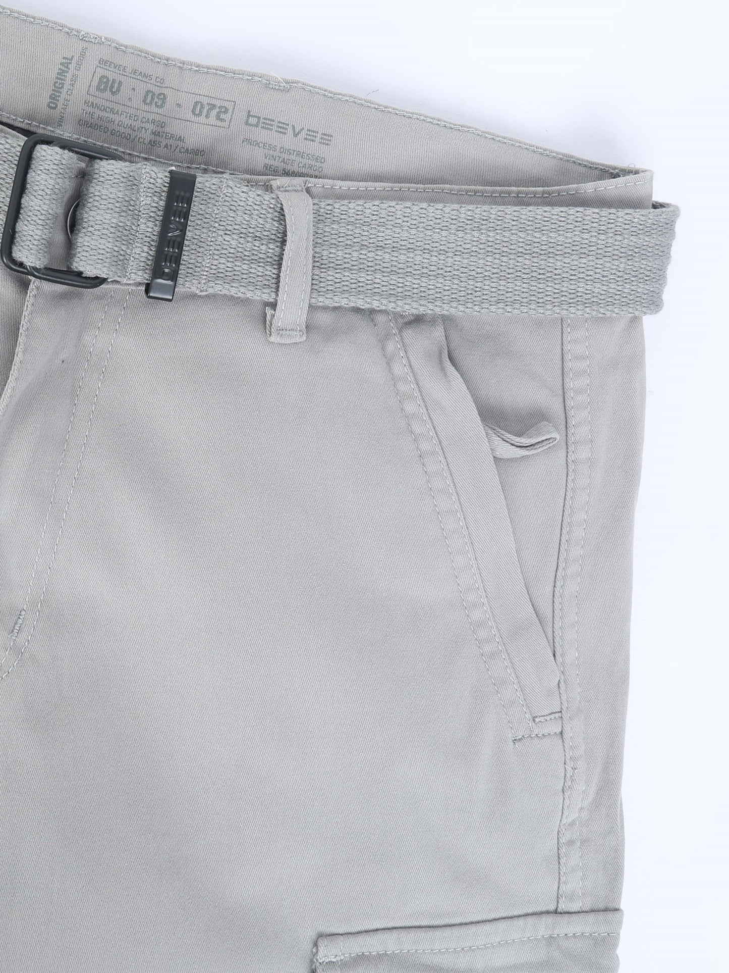 Cotton Lycra Light Grey  Cargo Pant with 8 Pockets