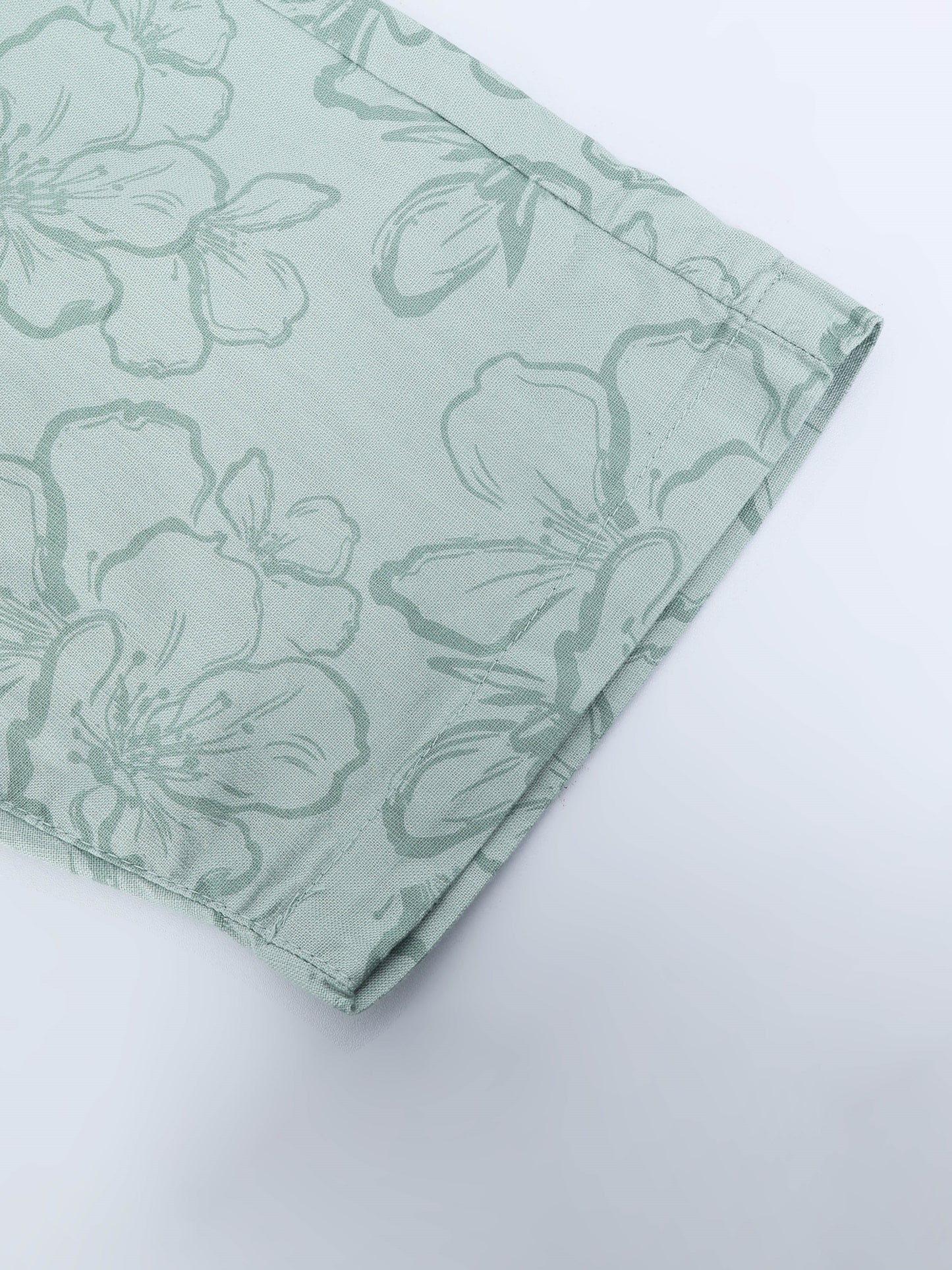 Cotton Lycra Casual Mint Printed Shorts