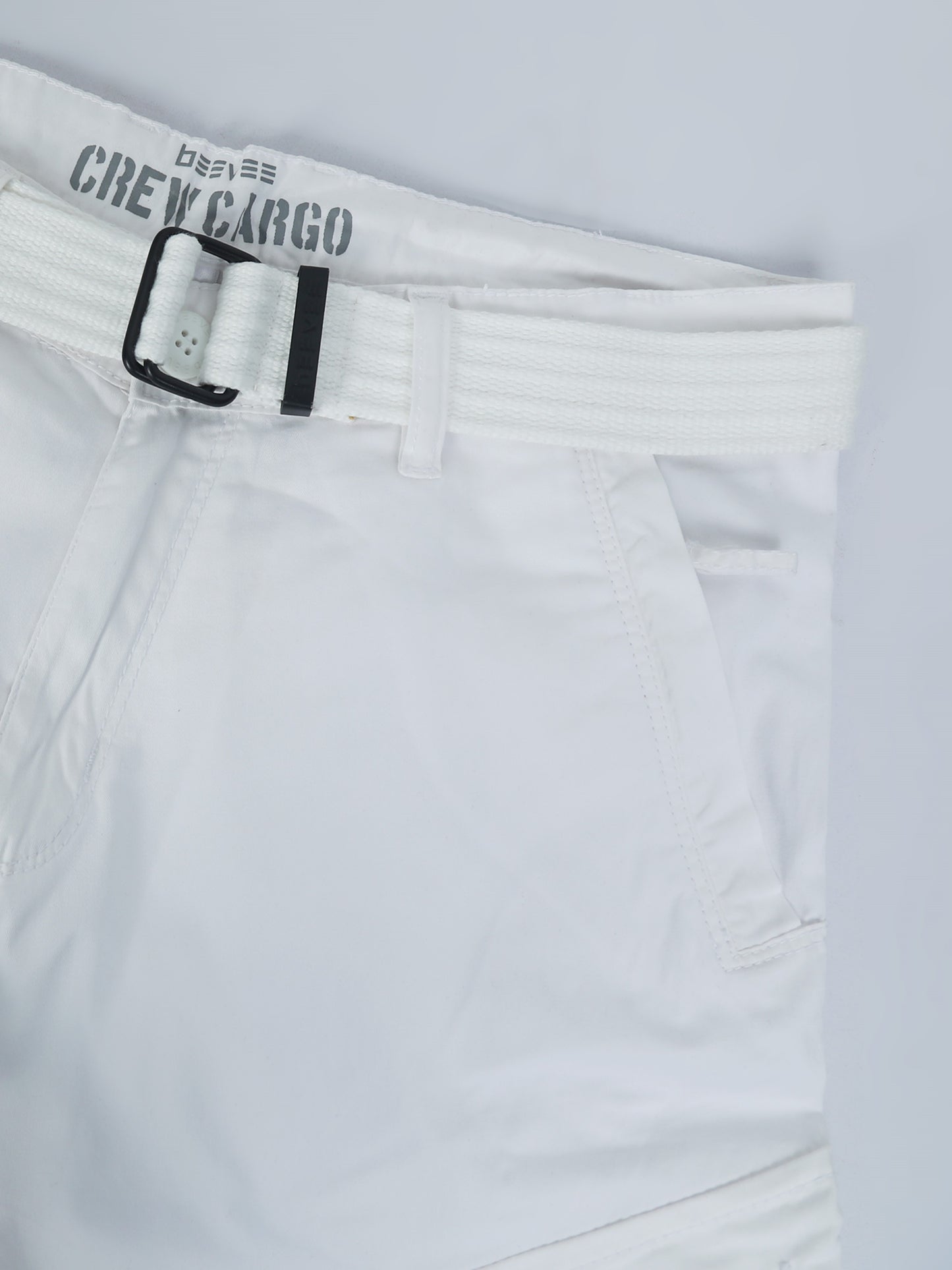 Cotton Lycra White  Cargo Pant with 6 Pockets