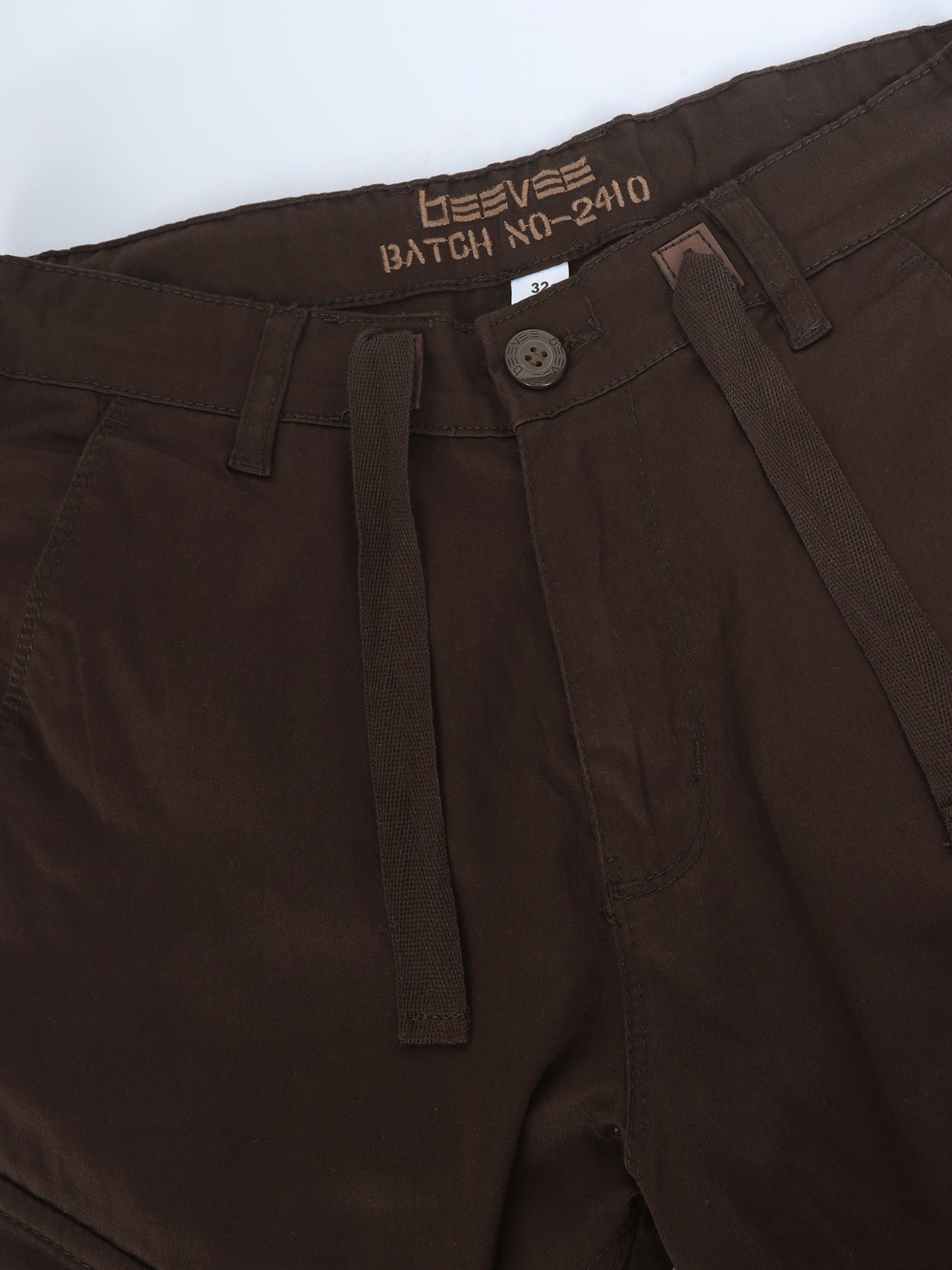 Cotton Lycra Coffee   Cargo Pants with 7 Pockets