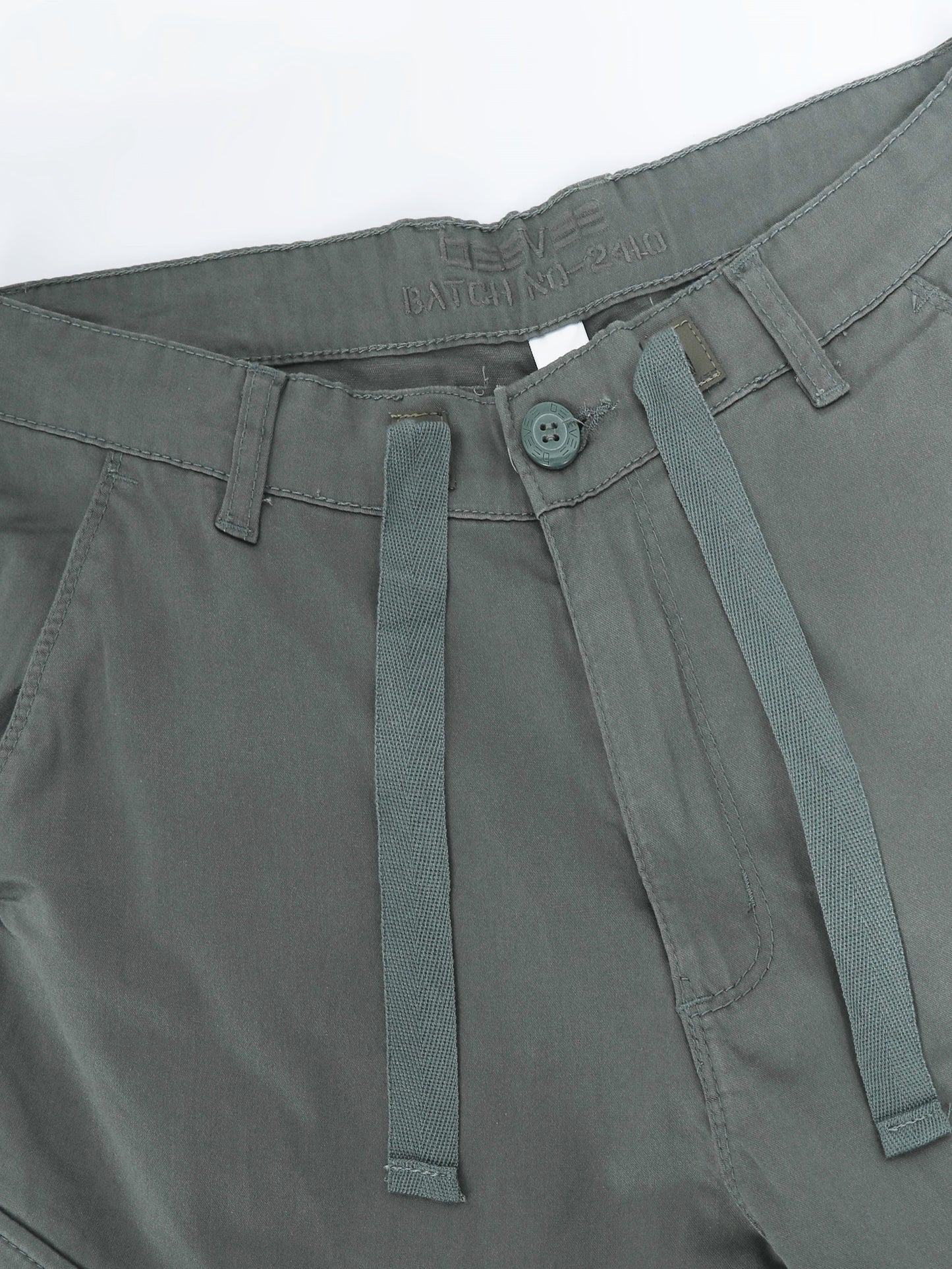 Cotton Lycra Green   Cargo Pants with 7 Pockets
