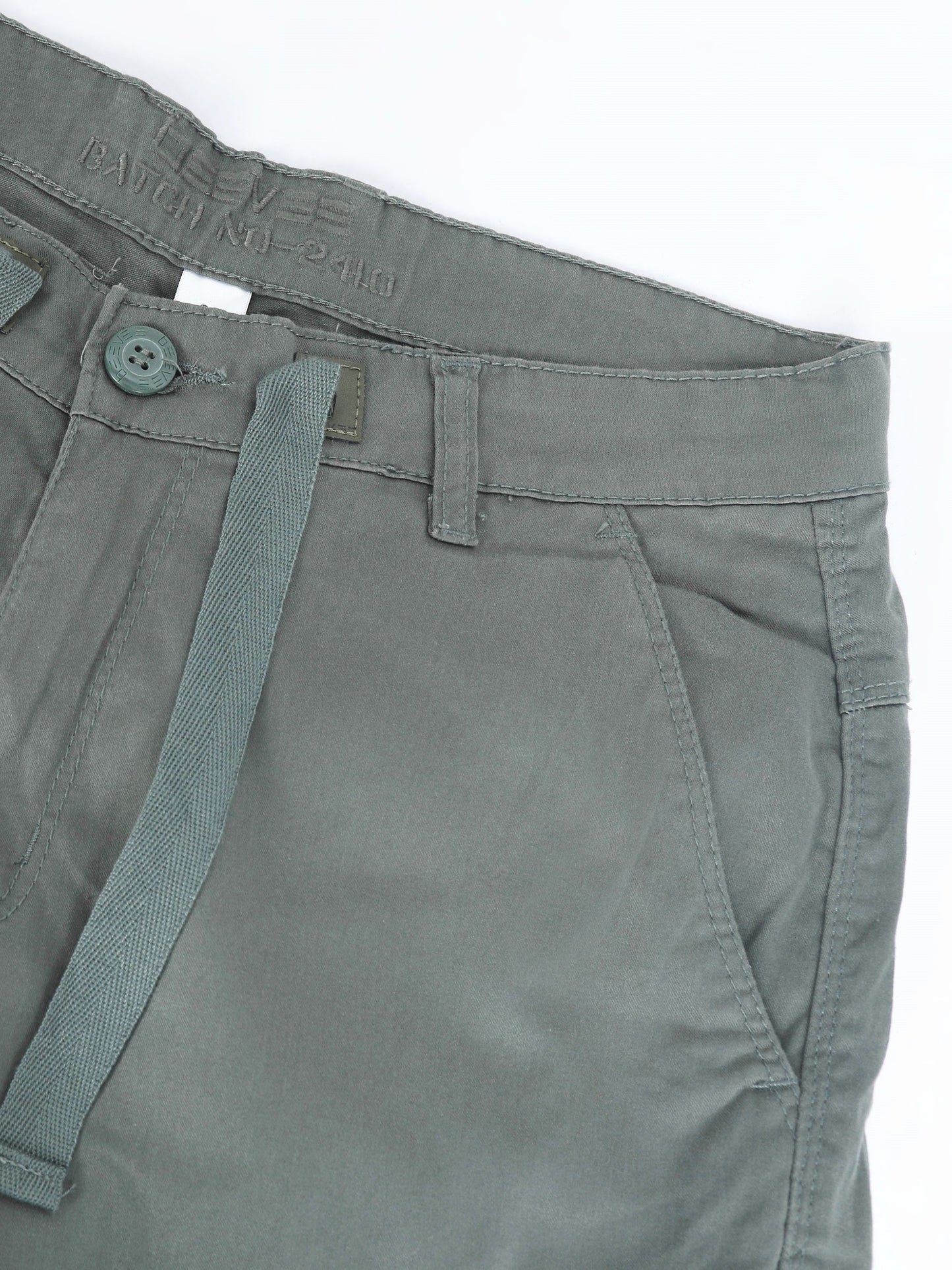 Cotton Lycra Green   Cargo Pants with 7 Pockets