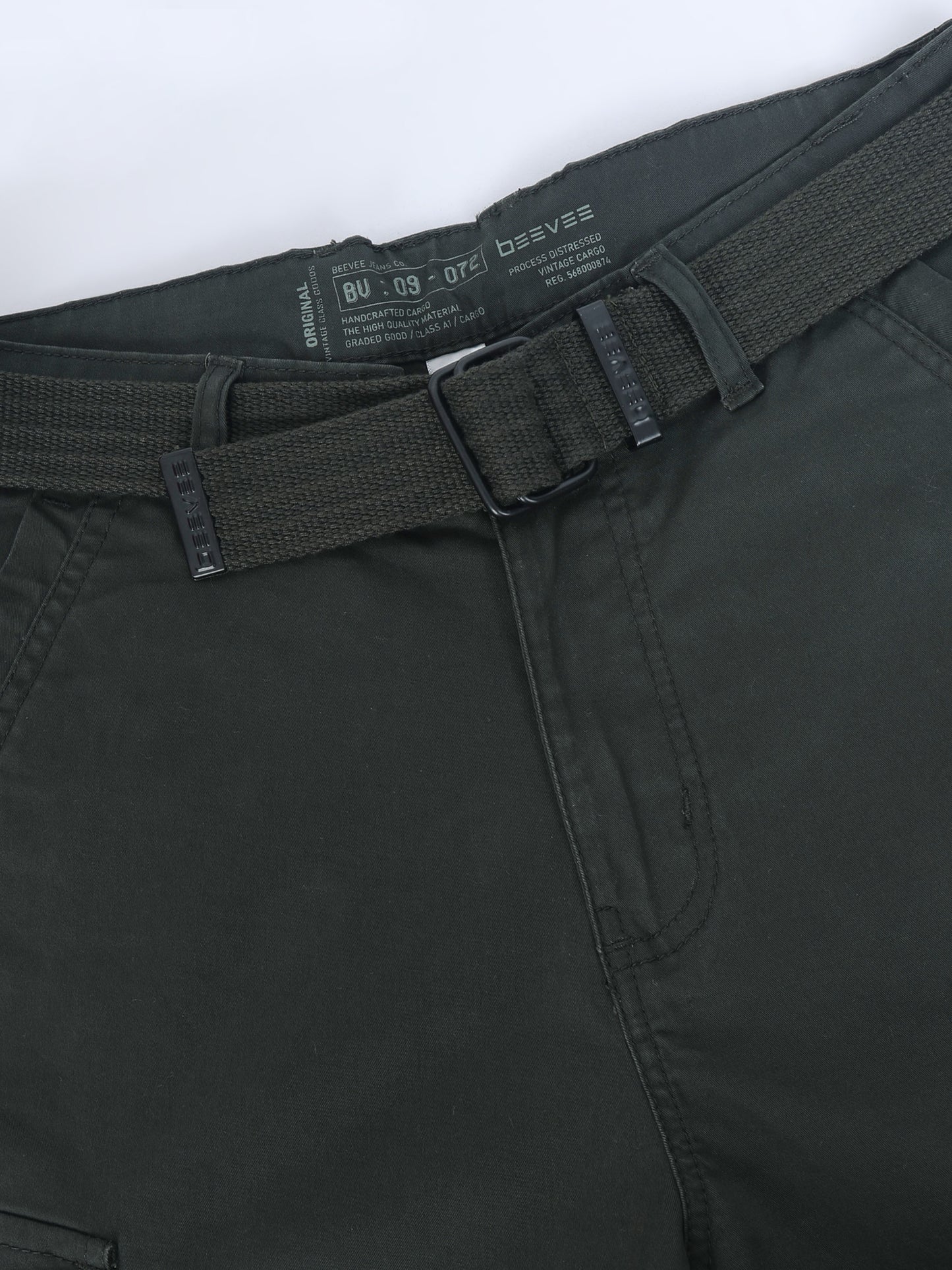 Cotton Lycra Olive  Cargo Pant with 8 Pockets
