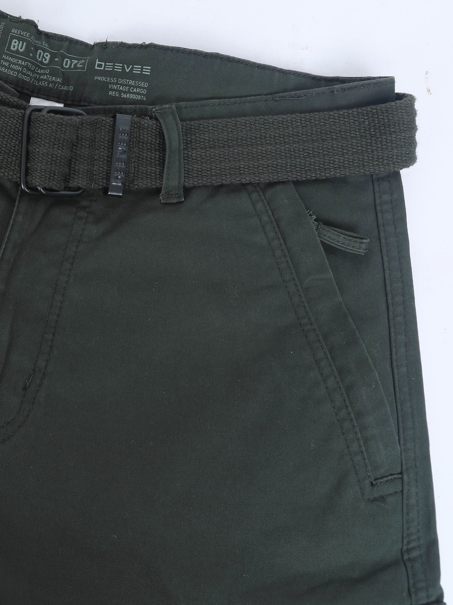 Cotton Lycra Olive  Cargo Pant with 8 Pockets