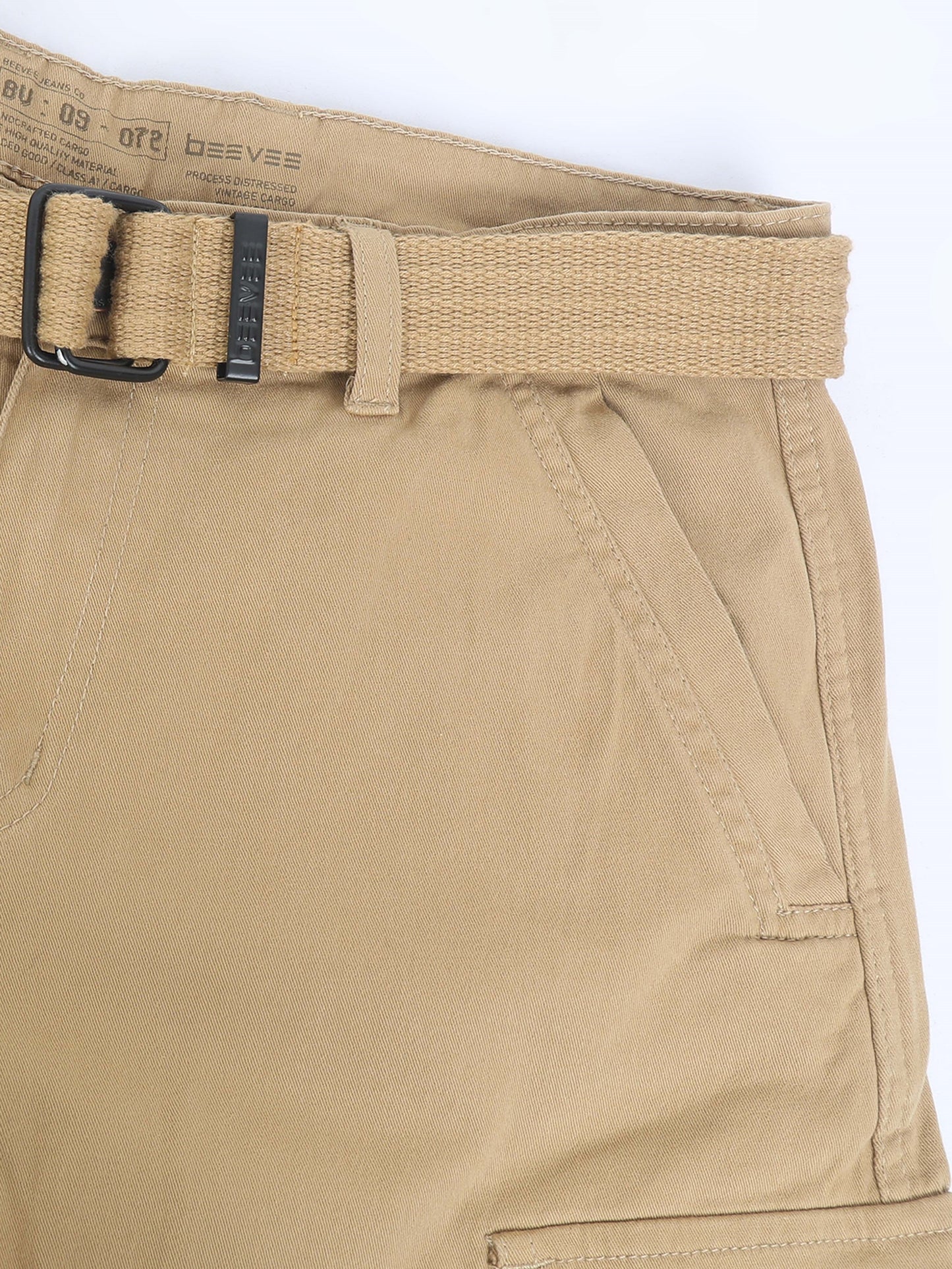 Cotton Lycra Khaki  Cargo Pant with 8 Pockets