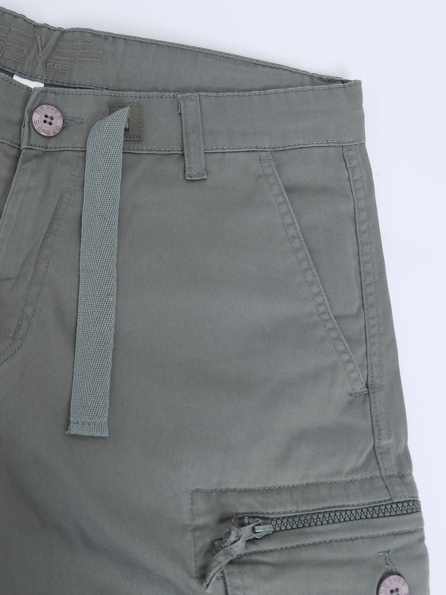 Cotton Lycra Green  Cargo Pant with 8 Pockets